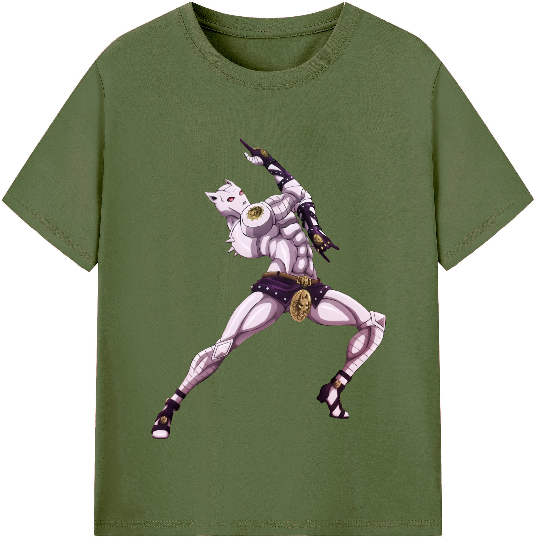 （画像用） ジョジョの奇妙な冒険 きら よしかげ JoJo's Bizarre Adventure Kira Yoshikage 綿100％半袖Tシャツ（フロントプリント）